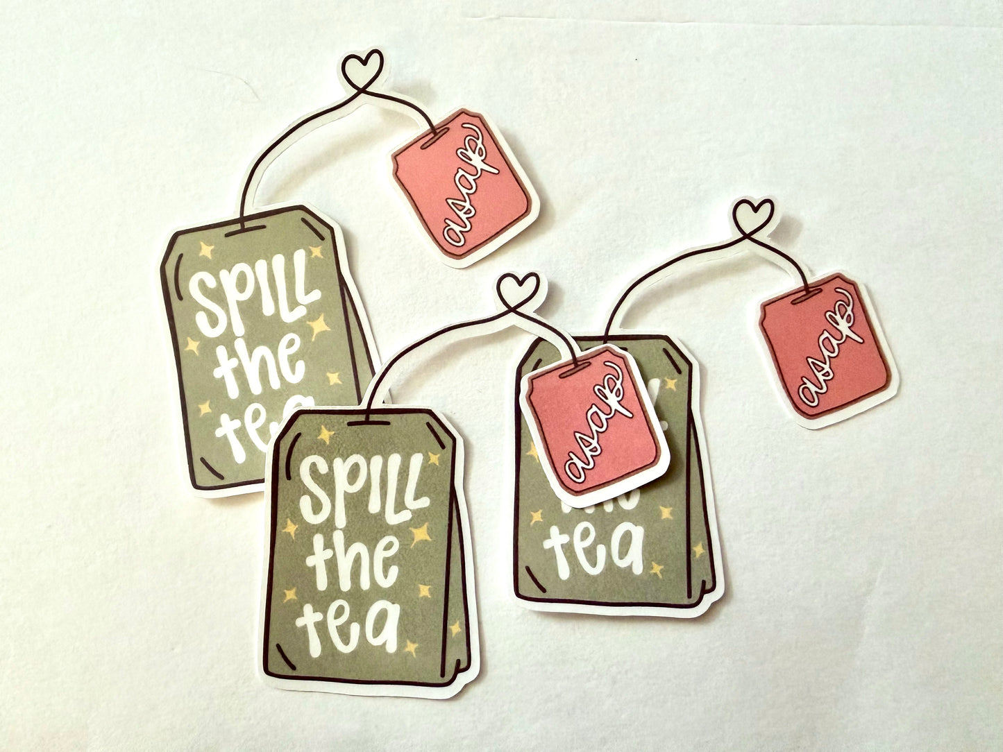 Spill the Tea Vinyl Sticker | Tea Bag Sticker