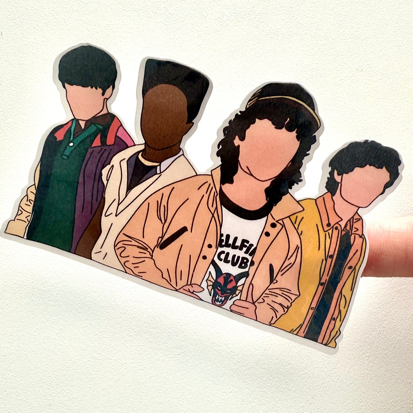 80s Friend Group Sticker – Retro Nostalgia TV Aesthetic Vinyl