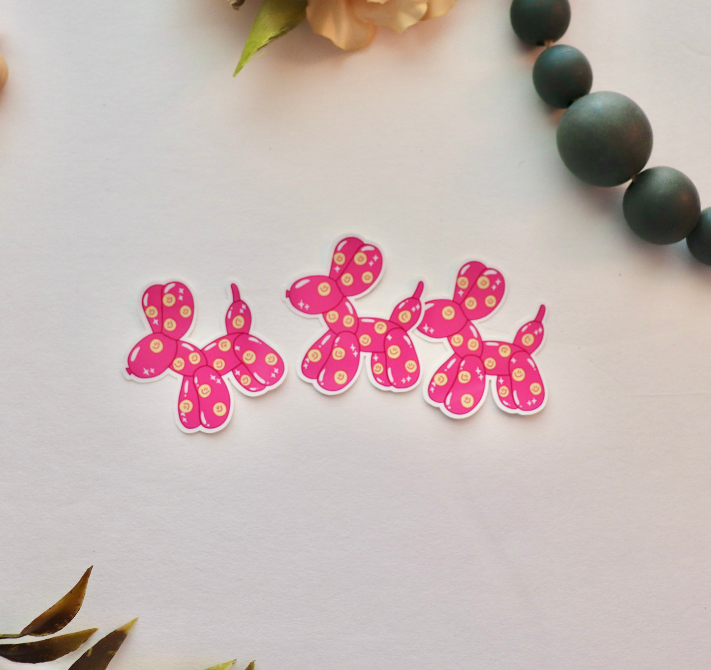 Cute dog Sticker | Animal Balloon Smiley Face Dog Sticker