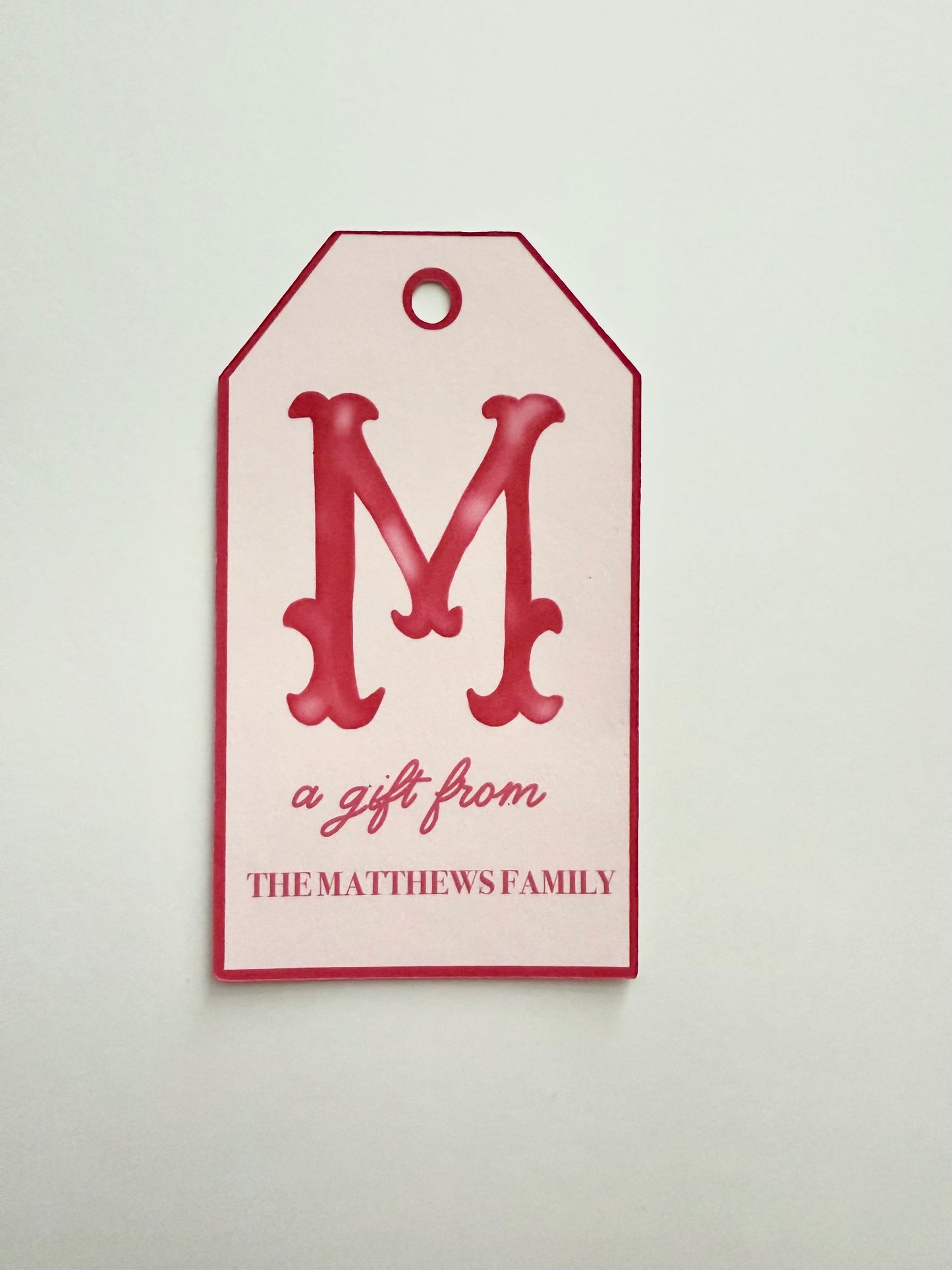 Watercolor Initial Gift Tags – Custom Monogram Personalized Present Tags