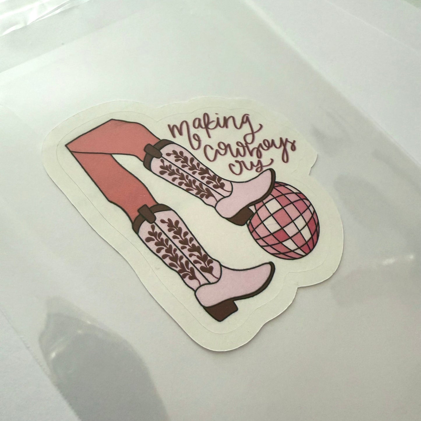 Making Cowboys Cry | Western Girly Vinyl Sticker