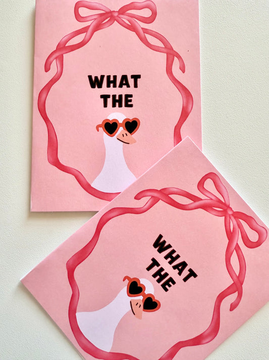 What the Duck Greeting Card | Funny A2 Everyday Humor Card with Envelope