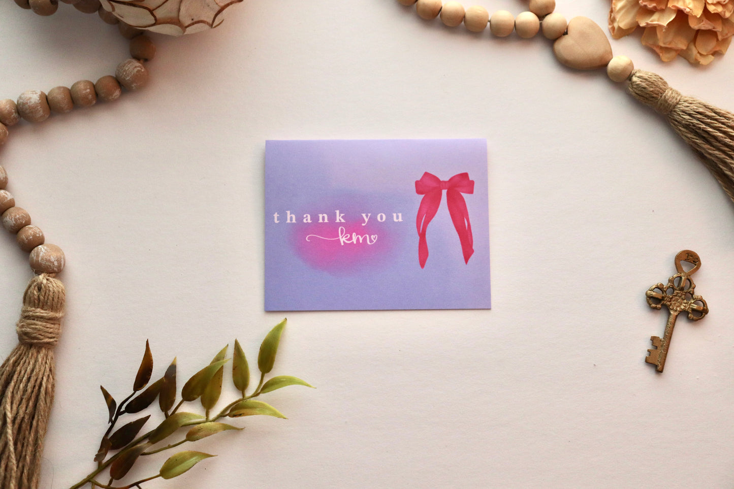 Personalized A2 Thank You Card with Envelope – Custom Business or Client Thank You Card