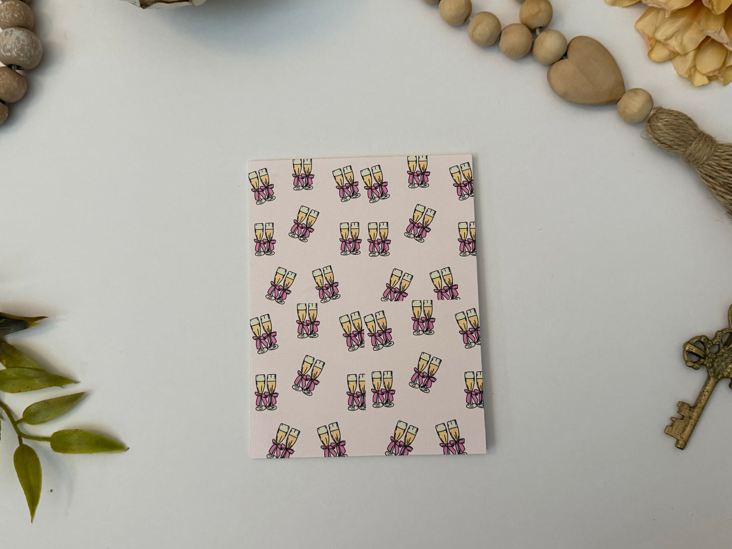 Champagne Celebration A2 Greeting Card – Congrats, Birthday or Engagement Card with Envelope