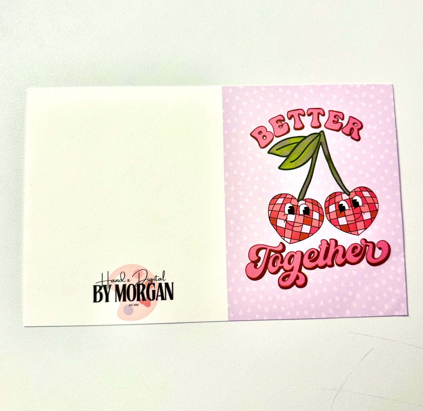 Better Together Greeting Card – Cute Love & Friendship A2 Card with Envelope