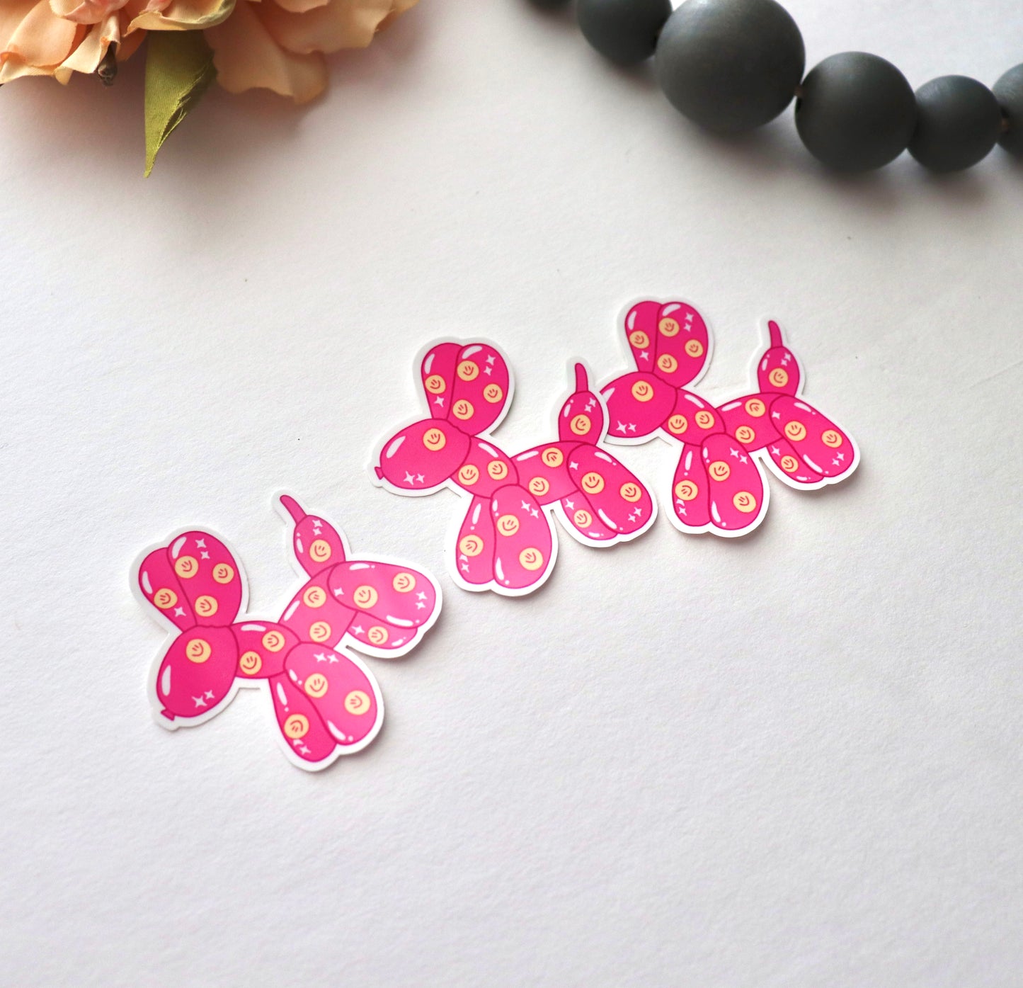 Cute dog Sticker | Animal Balloon Smiley Face Dog Sticker