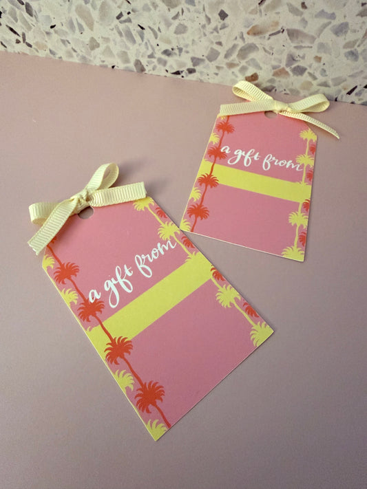Gift Tags | A Gift From Tag - Pink and Yellow