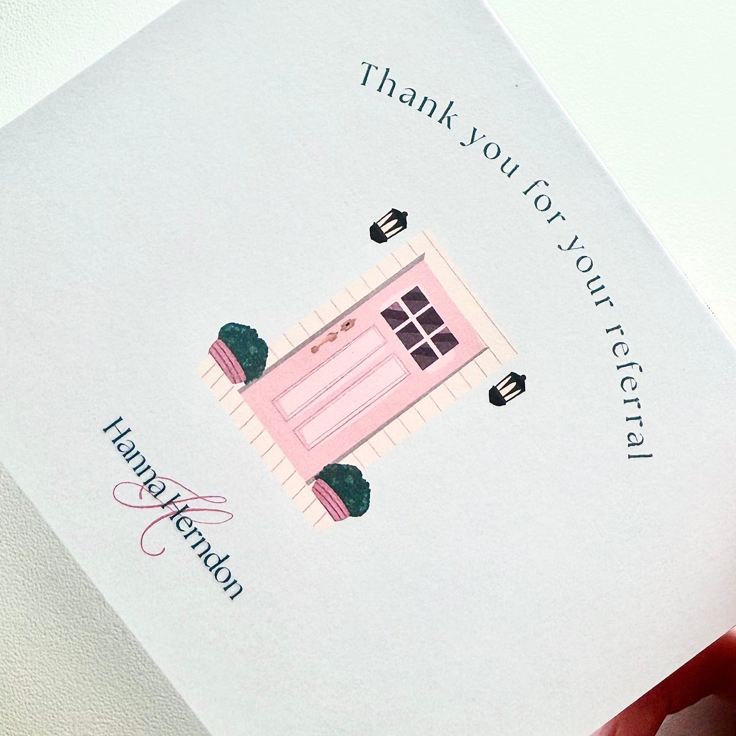 Custom Realtor Referral Thank You Cards | Personalized A2 Real Estate Stationery with Envelopes