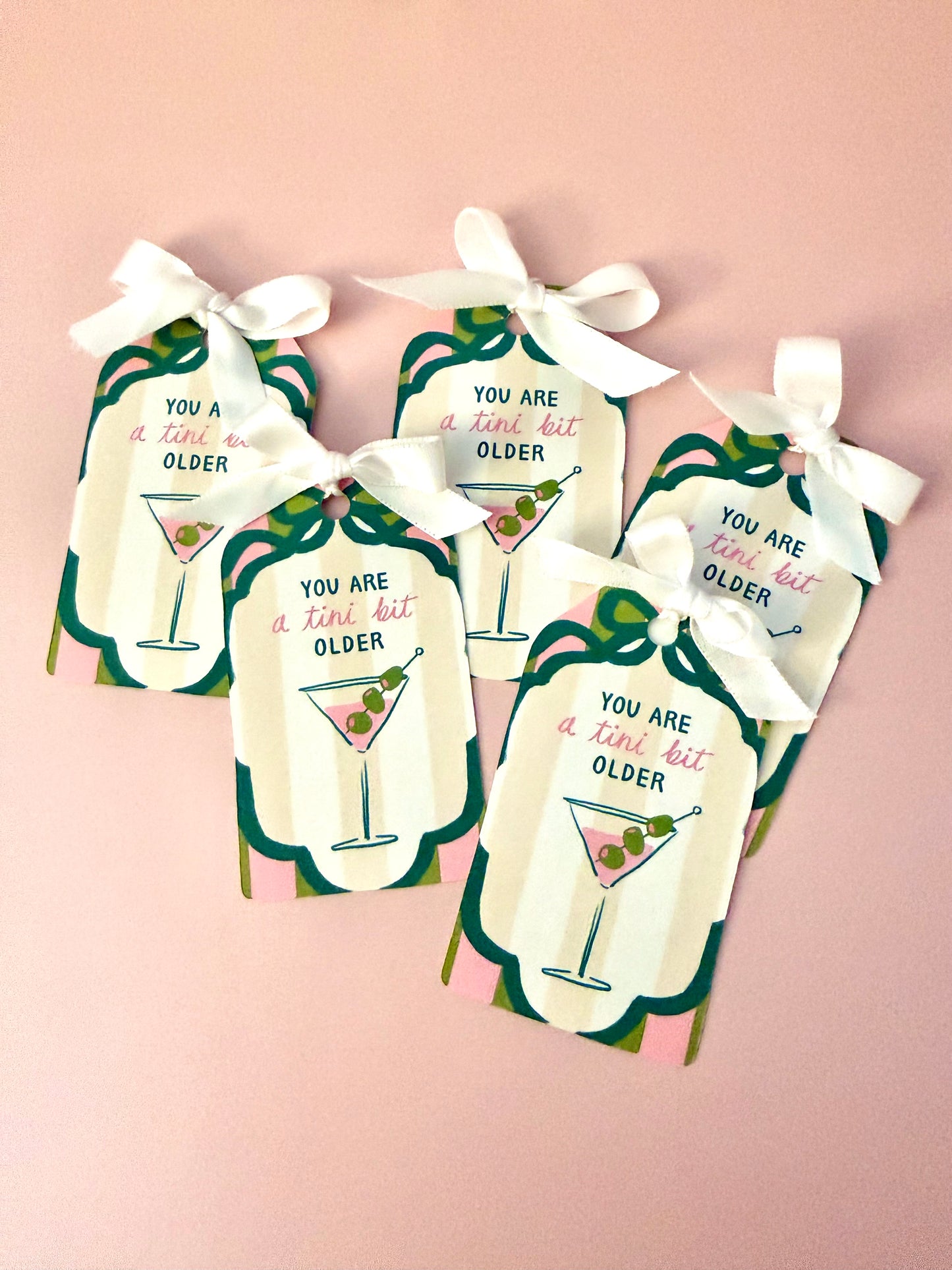 Fun Birthday Gift Tags – “Tini Bit Older” Celebration Tags
