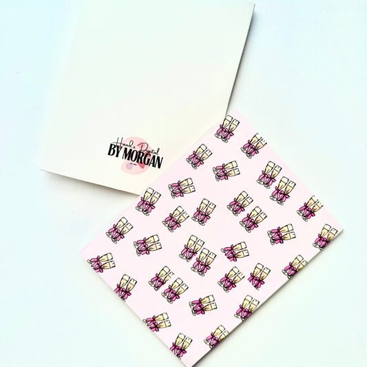 Champagne Celebration A2 Greeting Card – Congrats, Birthday or Engagement Card with Envelope