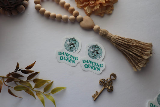 Dancing Queen Disco Ball Sticker | Retro Party Vinyl Sticker