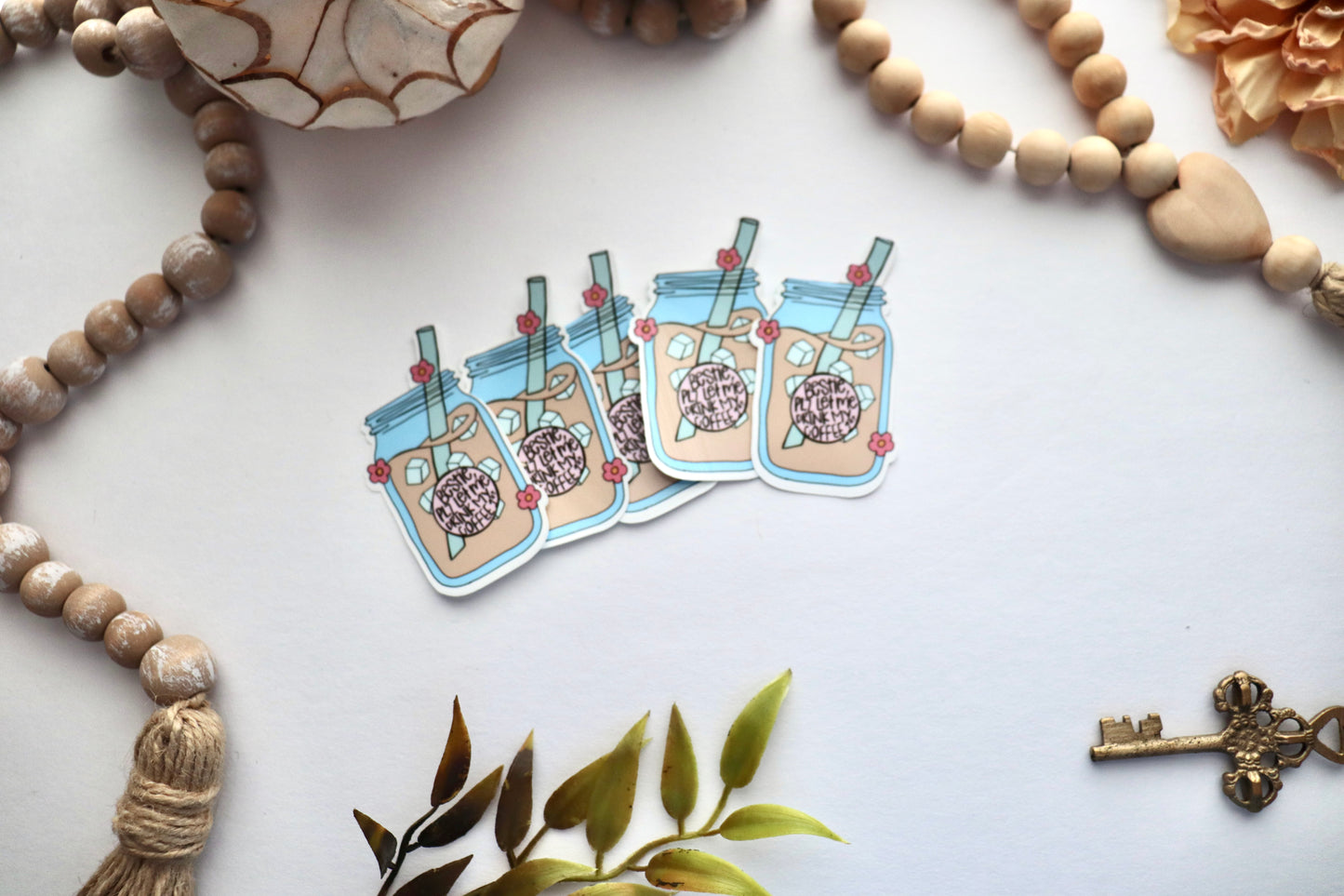 Bestie Let me drink my coffee Sticker | Caffeine Humor Vinyl Sticker