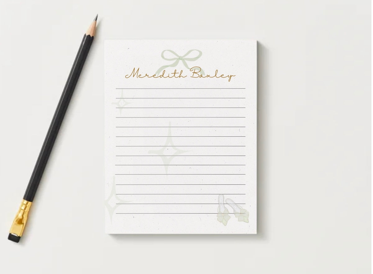 Fashion Lover Custom Notepad | Personalized Chic Stationery Sheets