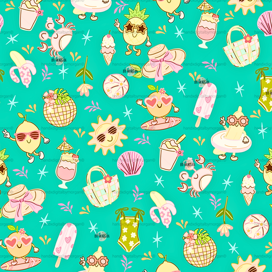 Sunshine - Seamless Pattern | Digital Download PNG