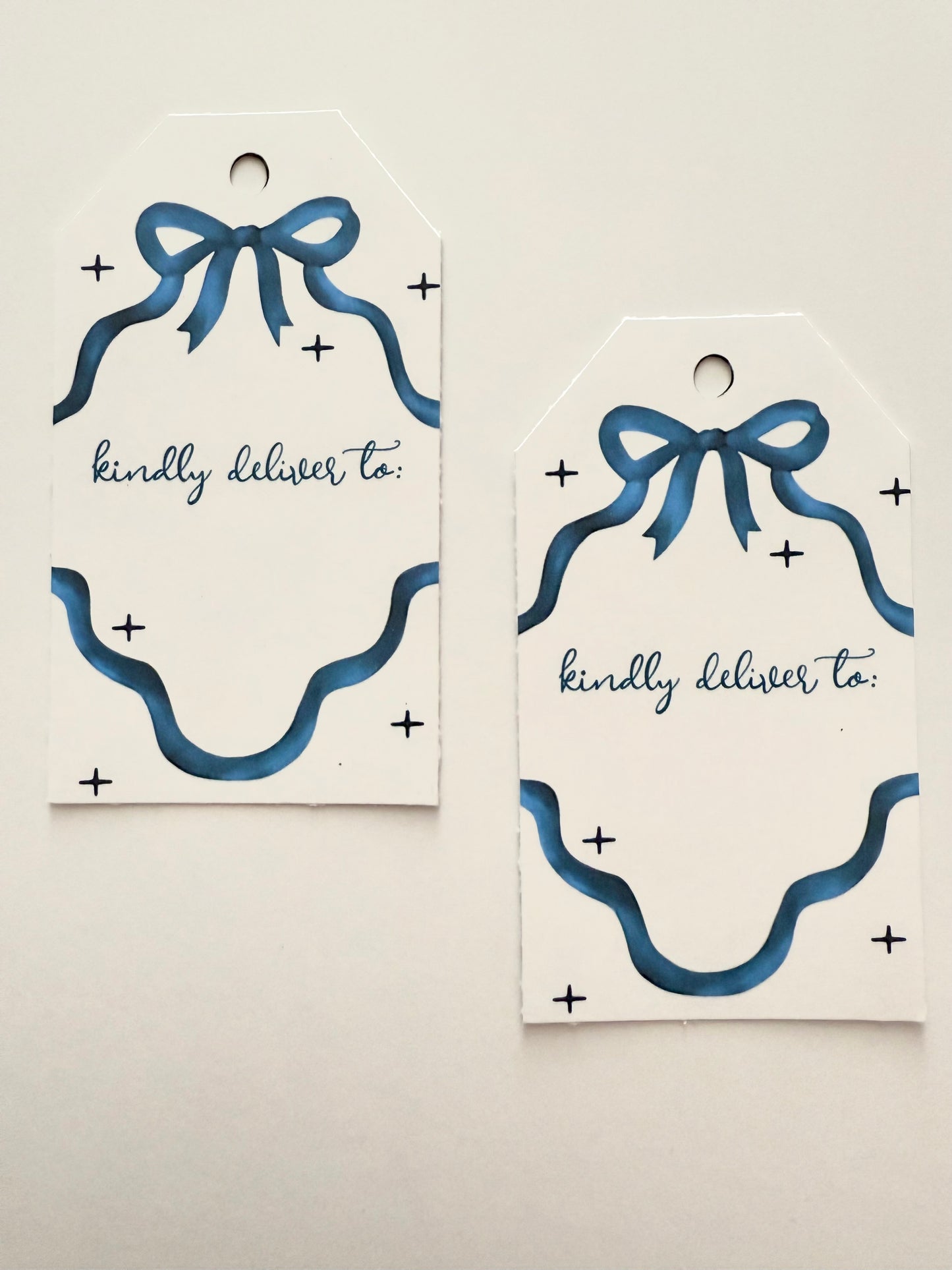 “Deliver To” Christmas Gift Tags – Personalized Holiday Present Tags Set
