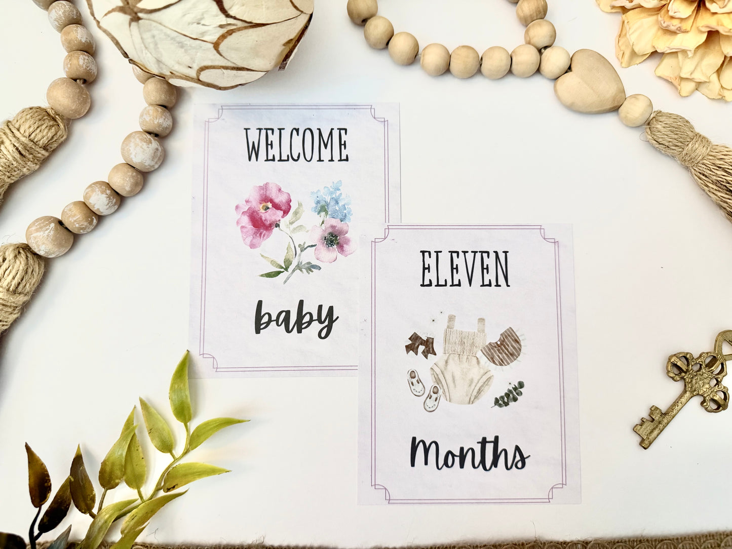 Baby Milestone Cards - Set of 13 | Baby Shower Gifts