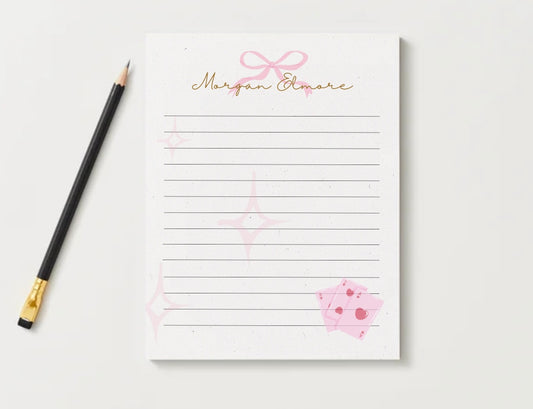 Poker Card Custom Notepad | Personalized Playing Card Stationery