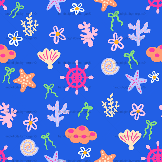 Reef - Seamless Pattern | Digital Download PNG