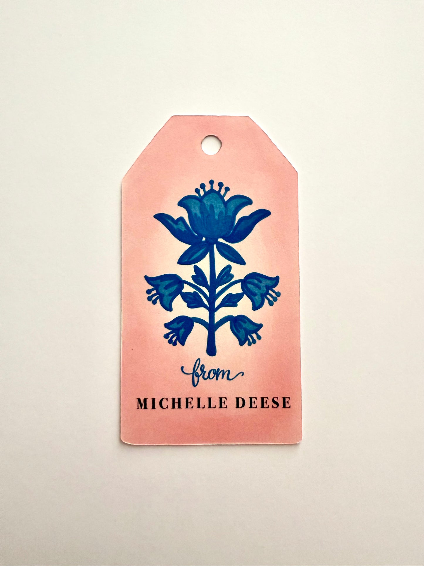 Floral Personalized Gift Tags – Custom Name Elegant Present Tags