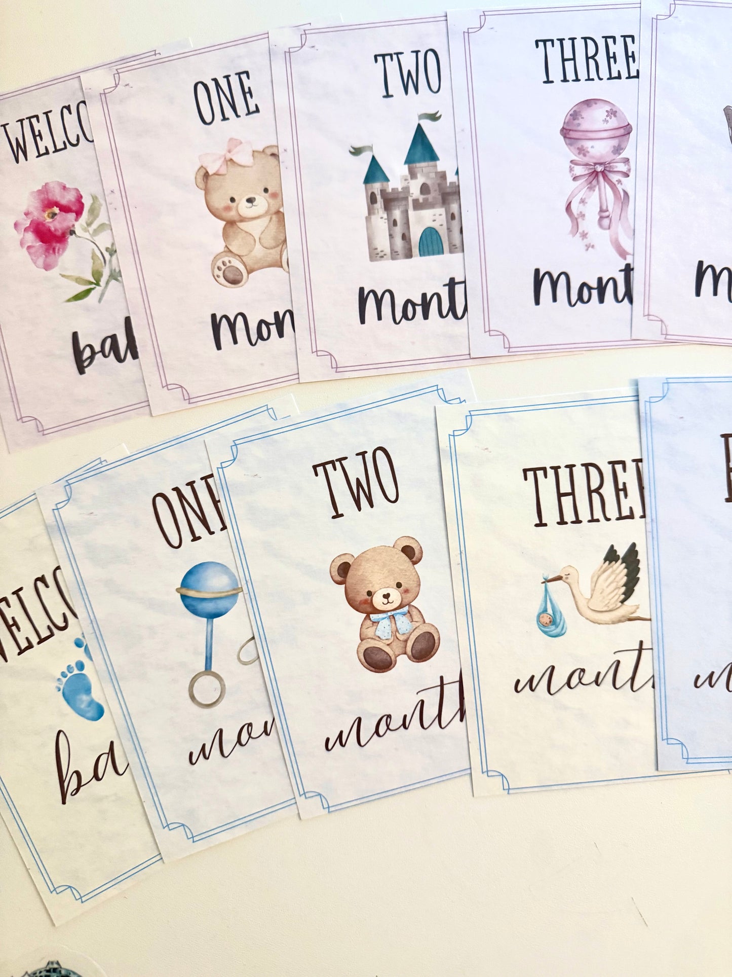 Baby Milestone Cards - Set of 13 | Baby Shower Gifts