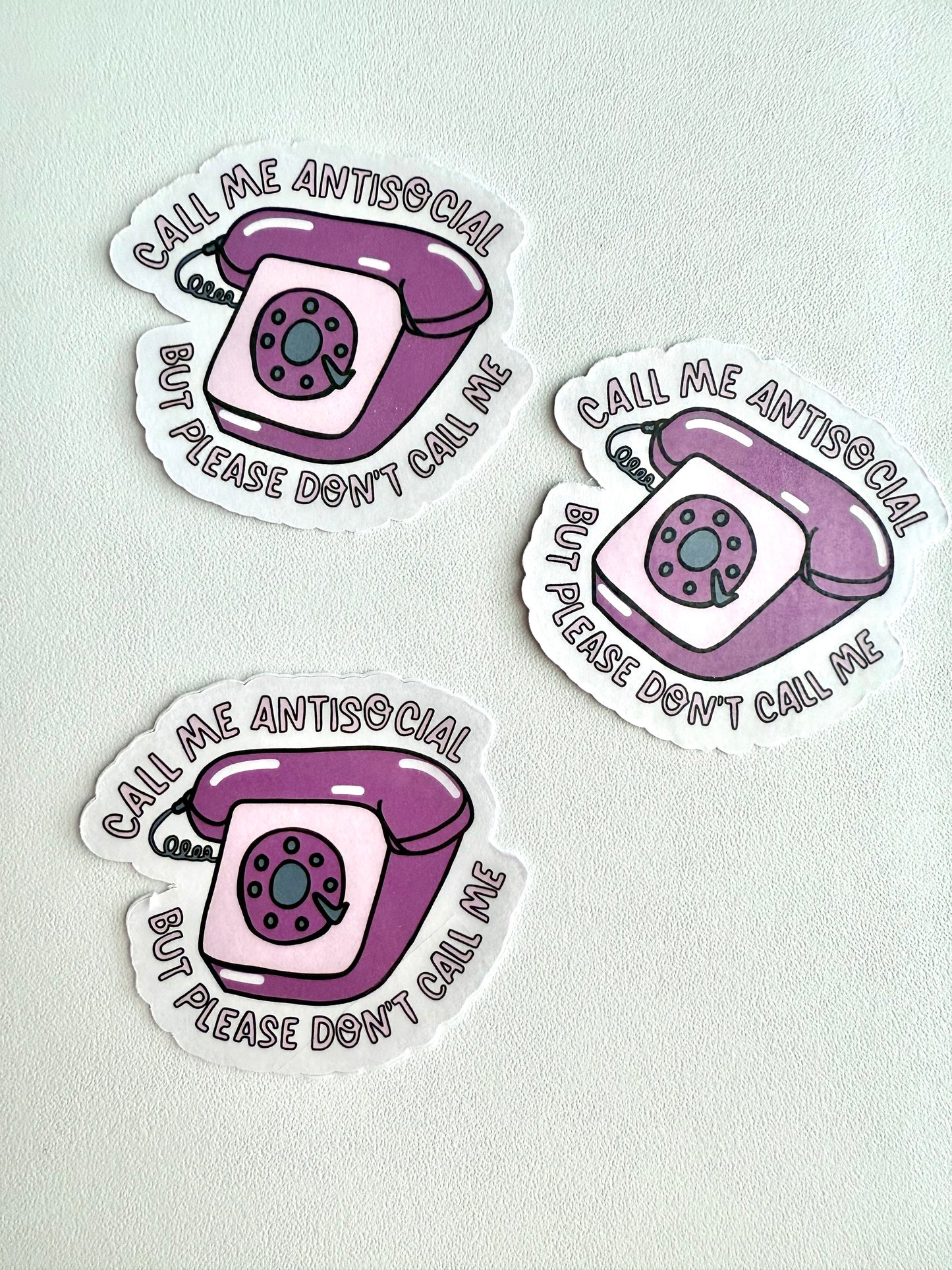 Call Me Antisocial | Antisocial Vinyl Sticker