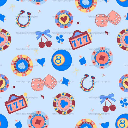 Vegas - Seamless Pattern | Digital Download PNG