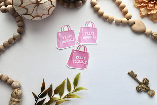 Treat yourself Holographic Vinyl Sticker