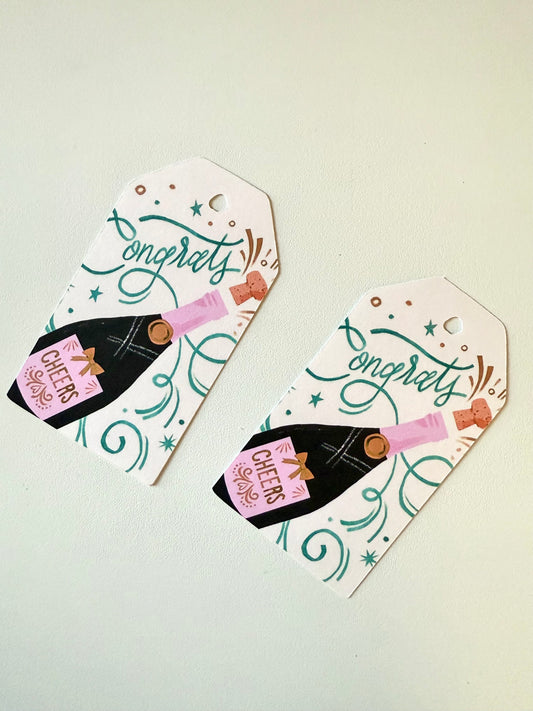 Congrats Gift Tags – Celebration Present Tags for Graduation, Promotion & Engagement