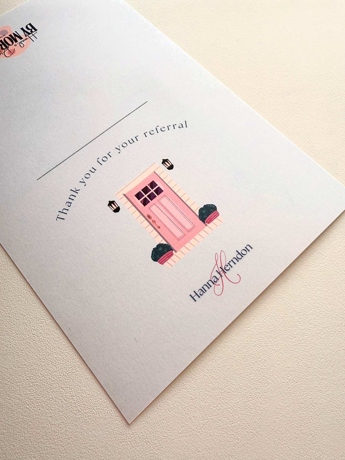 Custom Realtor Referral Thank You Cards | Personalized A2 Real Estate Stationery with Envelopes