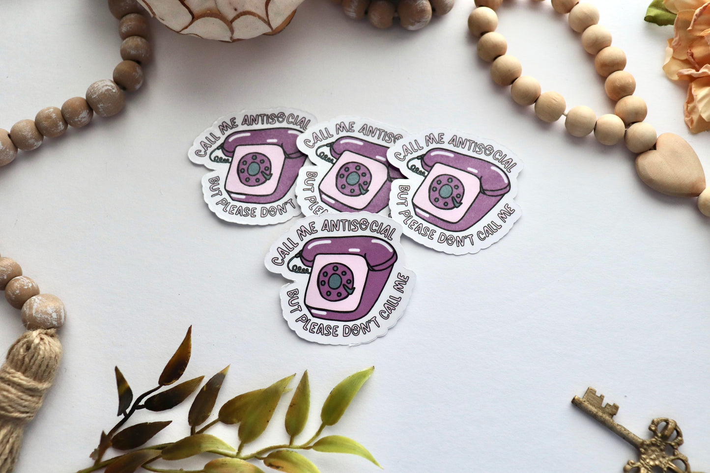 Call Me Antisocial | Antisocial Vinyl Sticker