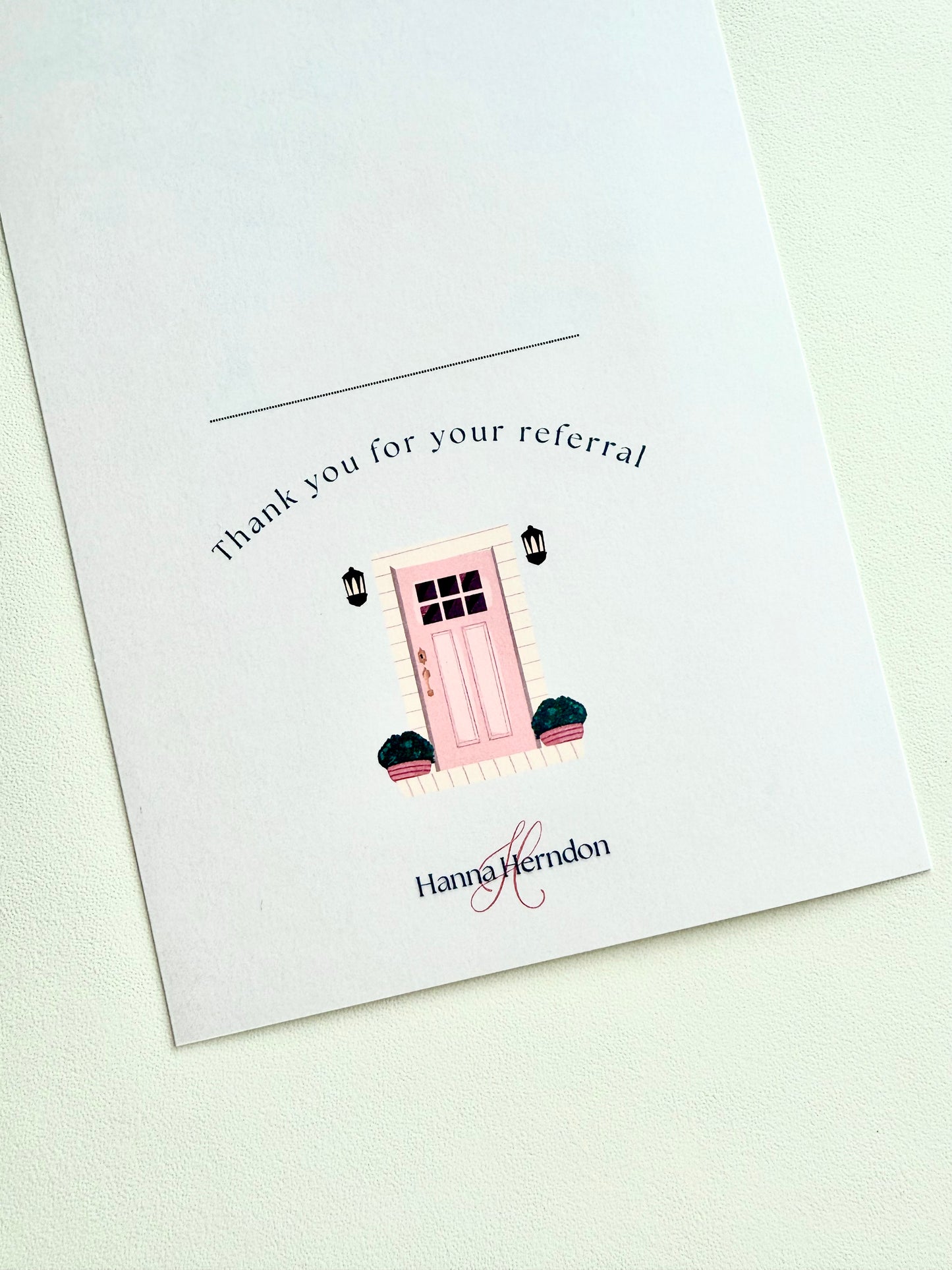 Custom Realtor Referral Thank You Cards | Personalized A2 Real Estate Stationery with Envelopes